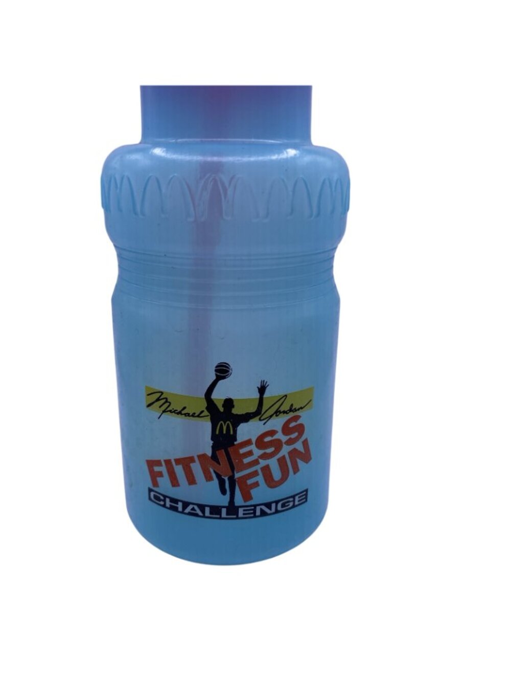 Michael Jordan Fitness Fun Challenge Water Bottle With Straw - Blue & Purple - C - Picture 3 of 9